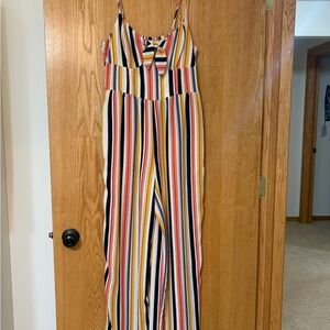 Striped Multicolor Wide-Leg Jumpsuit